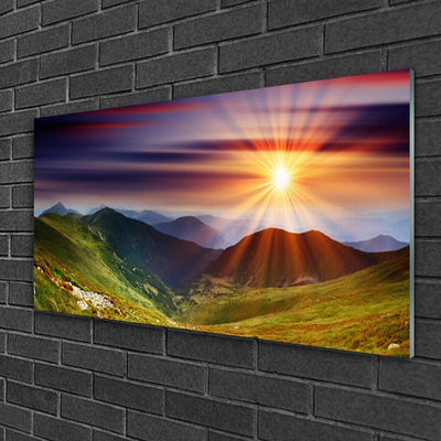 Print op plexiglas Sunset mountain landscape