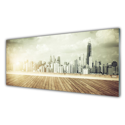 Print op plexiglas New york city wolkenkrabbers