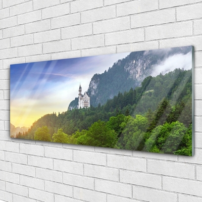 Print op plexiglas Castle in the mountains bos landschap