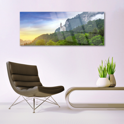 Print op plexiglas Castle in the mountains bos landschap