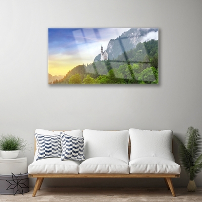 Print op plexiglas Castle in the mountains bos landschap