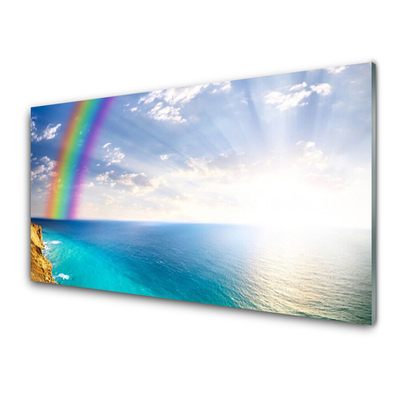 Print op plexiglas Rainbow sea landscape ons