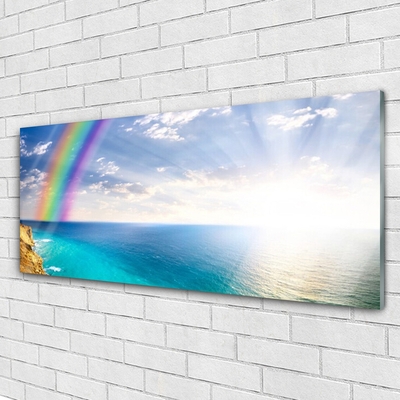 Print op plexiglas Rainbow sea landscape ons