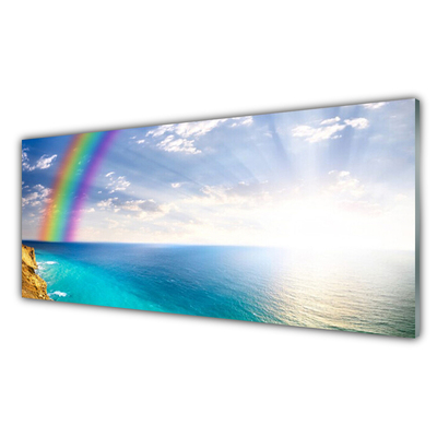 Print op plexiglas Rainbow sea landscape ons