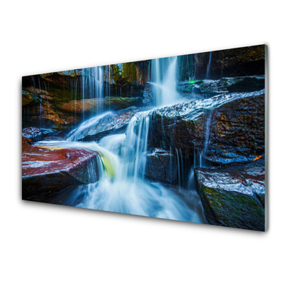 Print op plexiglas Rotsen van de rivier natuur van de waterval