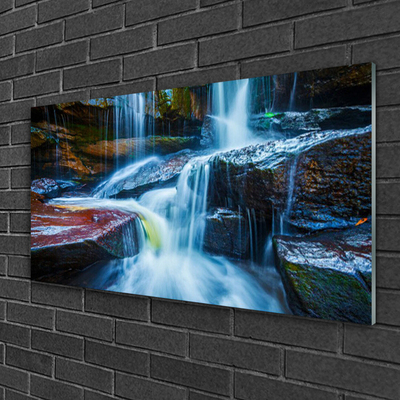 Print op plexiglas Rotsen van de rivier natuur van de waterval