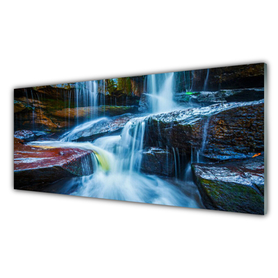 Print op plexiglas Rotsen van de rivier natuur van de waterval