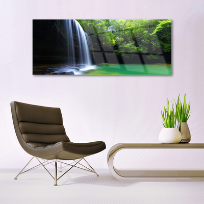 Print op plexiglas Natuur van de waterval forest lake