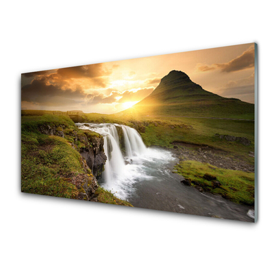 Print op plexiglas Mountain waterfall nature