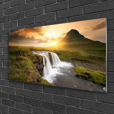 Print op plexiglas Mountain waterfall nature