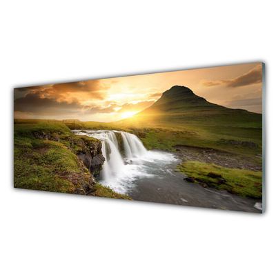 Print op plexiglas Mountain waterfall nature