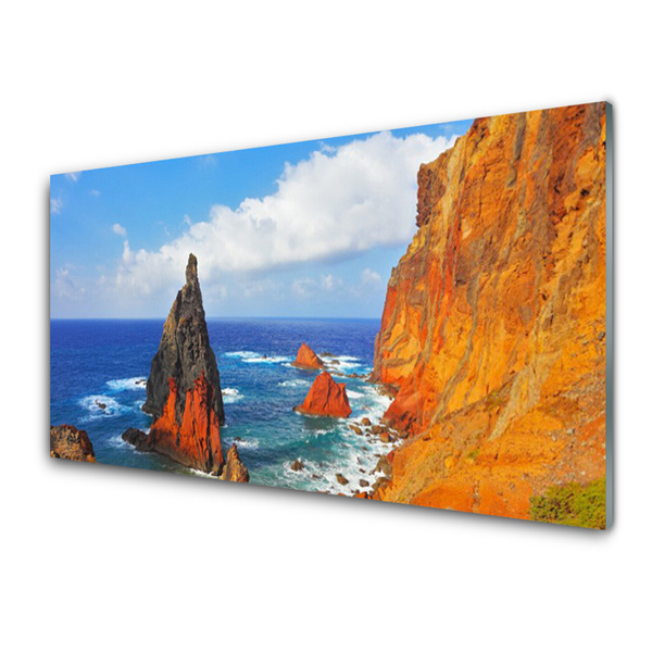 Print op plexiglas Cliff sea coast