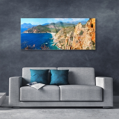 Print op plexiglas Sea cliff coast mountains