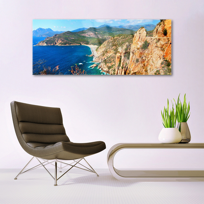 Print op plexiglas Sea cliff coast mountains