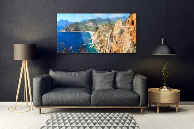 Print op plexiglas Sea cliff coast mountains