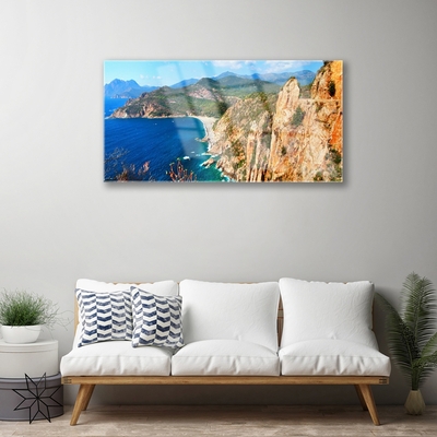 Print op plexiglas Sea cliff coast mountains