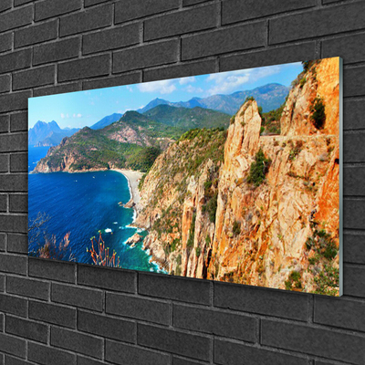 Print op plexiglas Sea cliff coast mountains