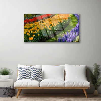 Print op plexiglas Tulpen bloemen garden