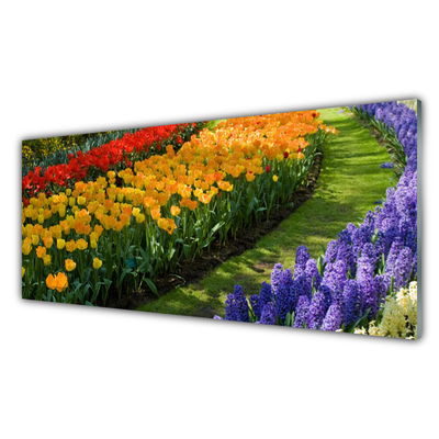 Print op plexiglas Tulpen bloemen garden