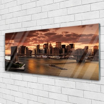 Print op plexiglas Stad van brooklyn bridge