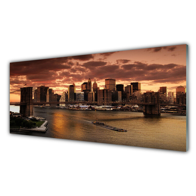 Print op plexiglas Stad van brooklyn bridge