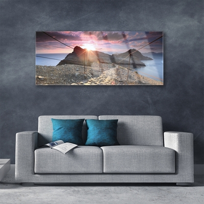 Print op plexiglas Mountain west cliff path