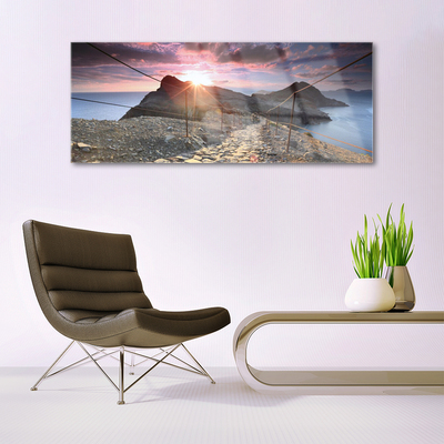 Print op plexiglas Mountain west cliff path