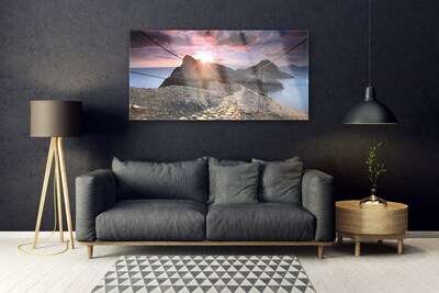 Print op plexiglas Mountain west cliff path