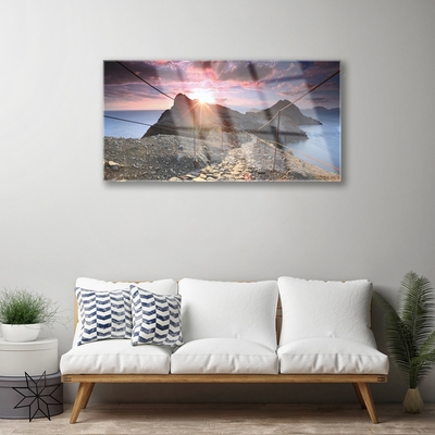 Print op plexiglas Mountain west cliff path