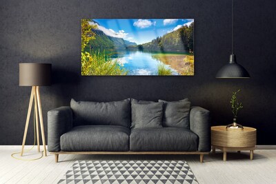 Print op plexiglas Natuur bergen forest lake