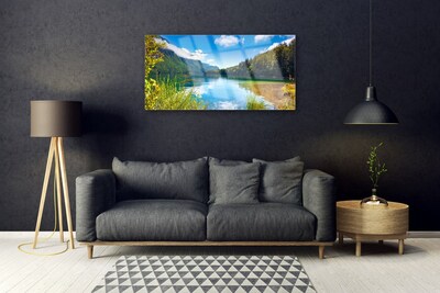 Print op plexiglas Natuur bergen forest lake