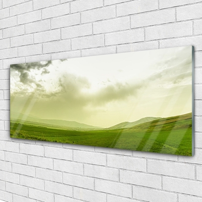 Print op plexiglas Nature green meadow view