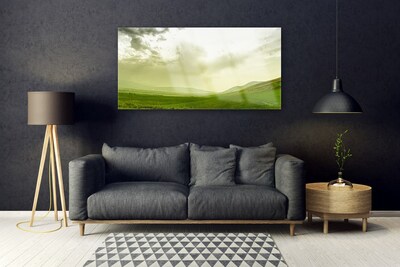 Print op plexiglas Nature green meadow view