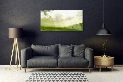 Print op plexiglas Nature green meadow view