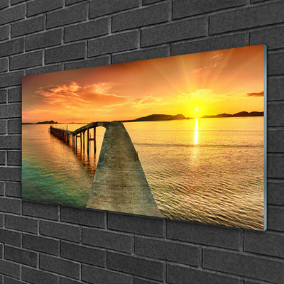 Print op plexiglas Zon landschap sea bridge