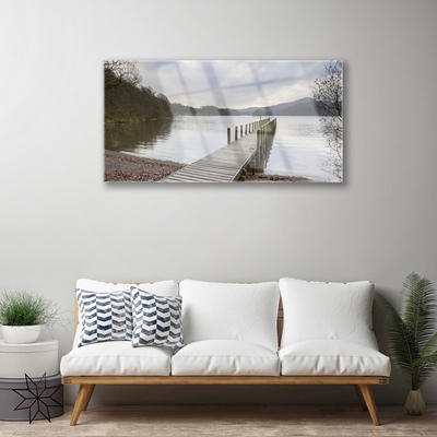 Print op plexiglas Architectuur bridge lake