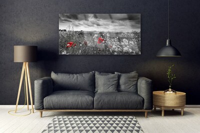 Print op plexiglas Bloemen weidelandschap