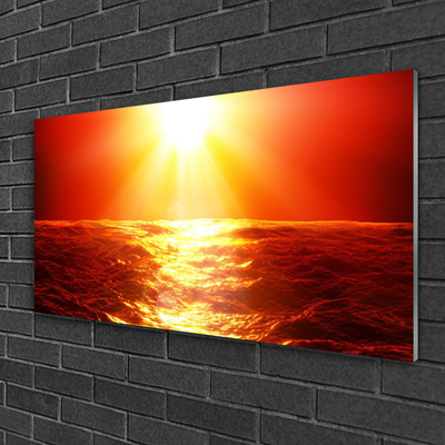 Print op plexiglas Sunset sea wave