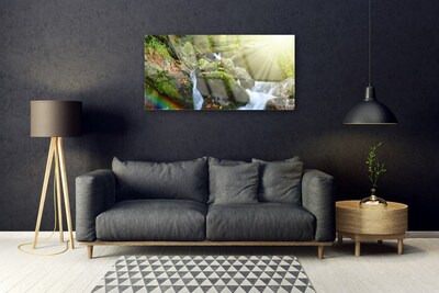 Print op plexiglas Rainbow waterfall nature streamen