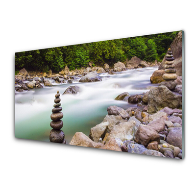 Print op plexiglas Bos stroom river mountains