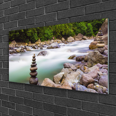 Print op plexiglas Bos stroom river mountains