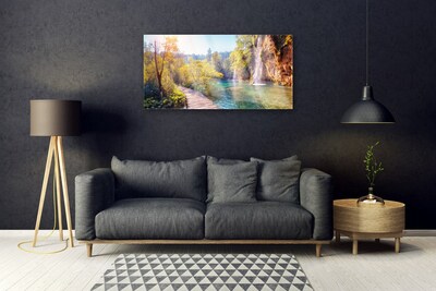 Print op plexiglas Lake landscape waterfall