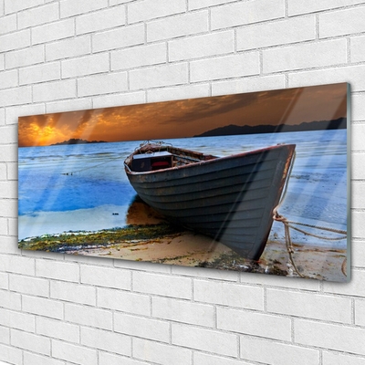 Print op plexiglas Sea coast beach boat