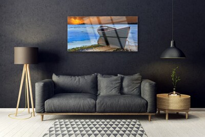 Print op plexiglas Sea coast beach boat