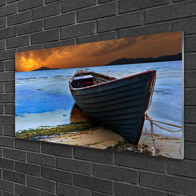 Print op plexiglas Sea coast beach boat