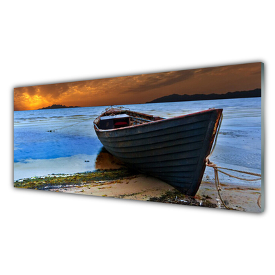 Print op plexiglas Sea coast beach boat