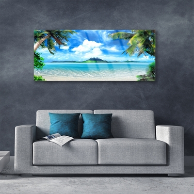 Print op plexiglas Tropische palm sea island