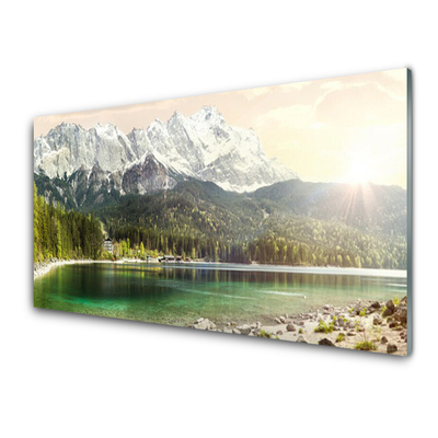 Print op plexiglas Mountains forest lake landscape