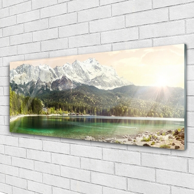 Print op plexiglas Mountains forest lake landscape