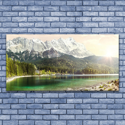 Print op plexiglas Mountains forest lake landscape